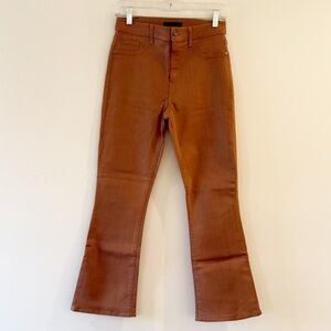 7 For All Mankind Coated High-Rise Kick-Flare Jeans